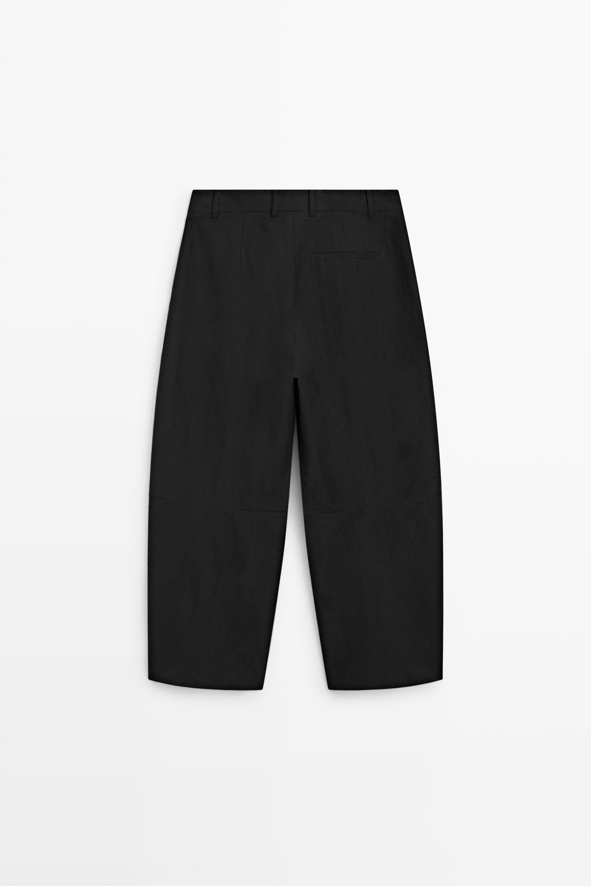 Linen blend pleated trousers - STUDIO